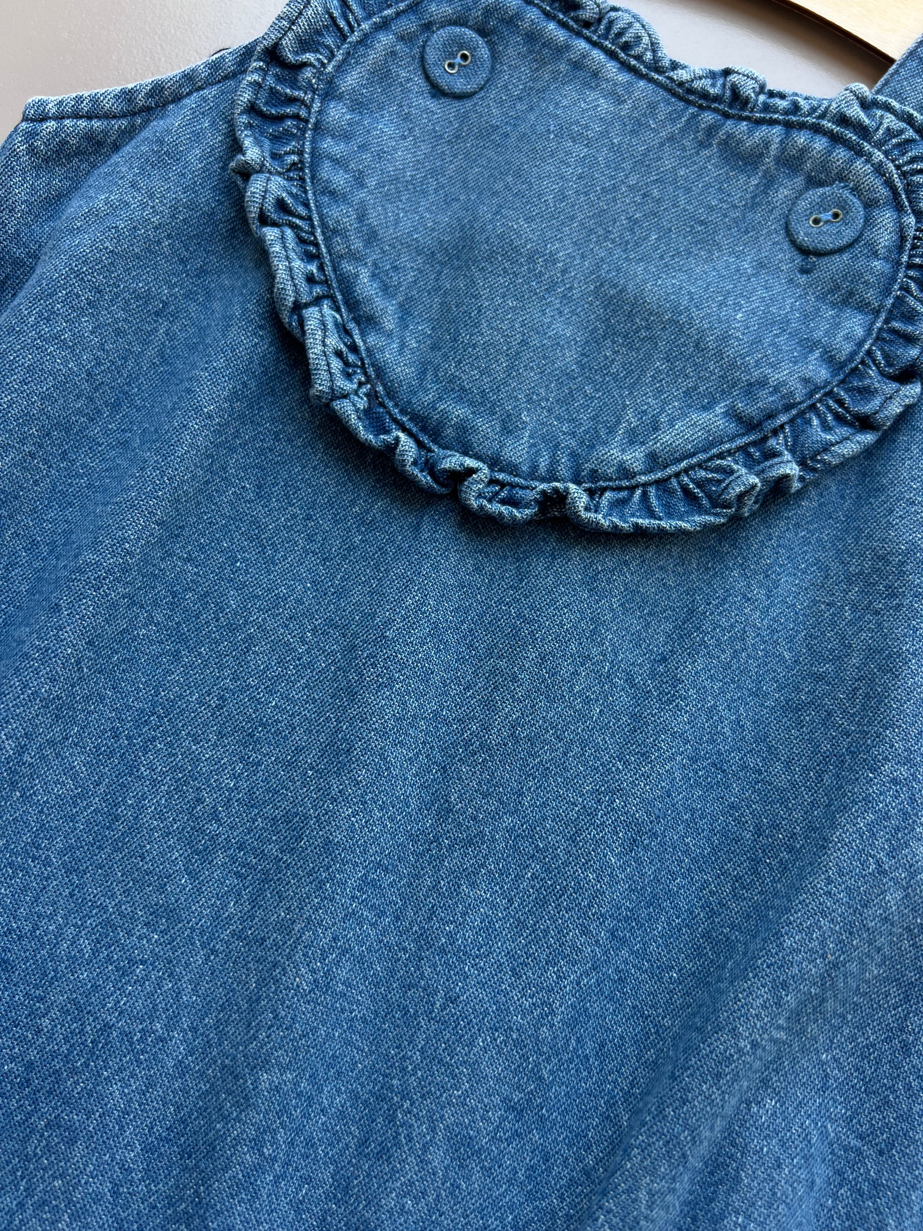 Light Jeans Heart Romper