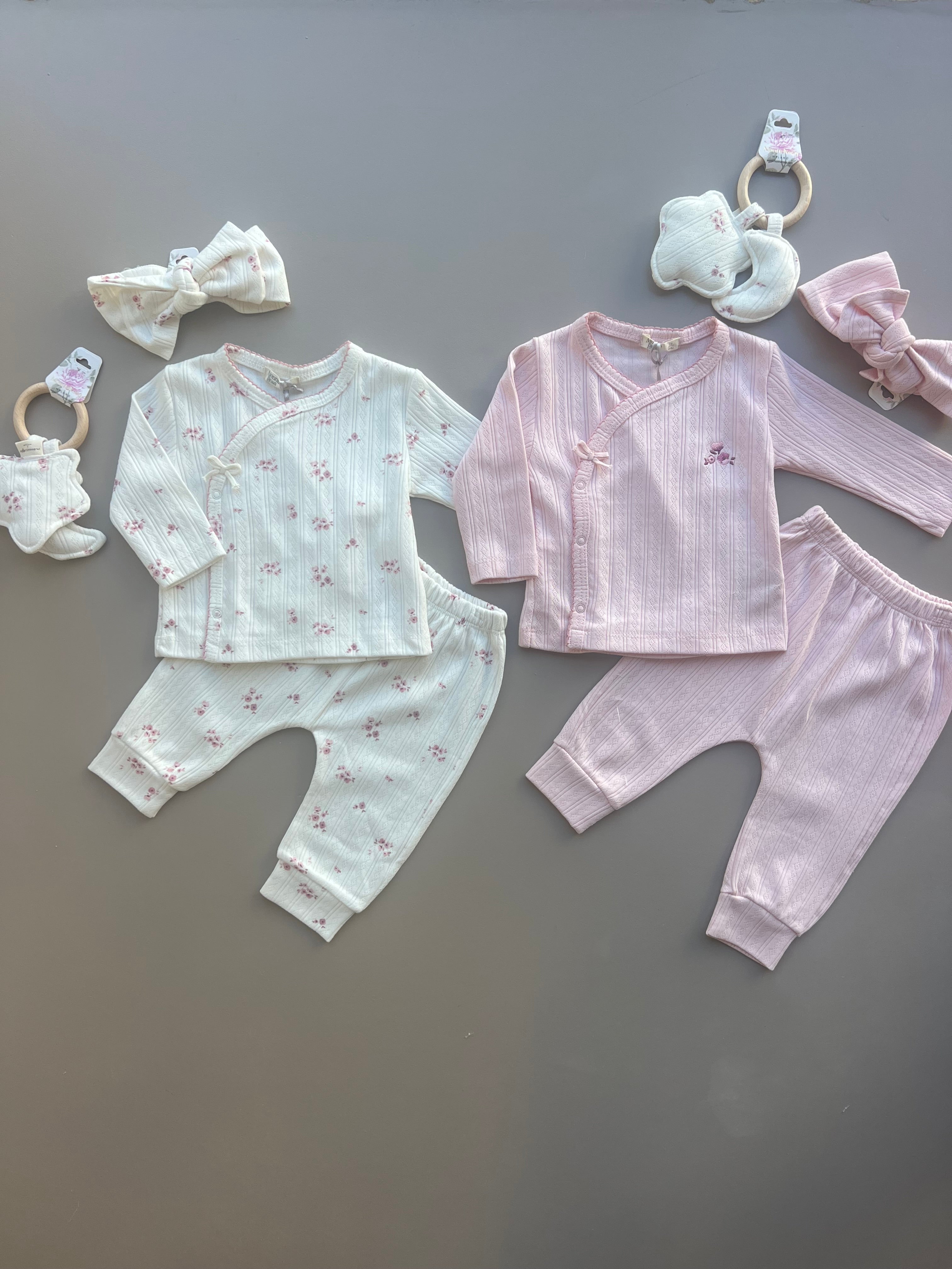Organic Cotton With Snap Buttons 4 Pcs Set