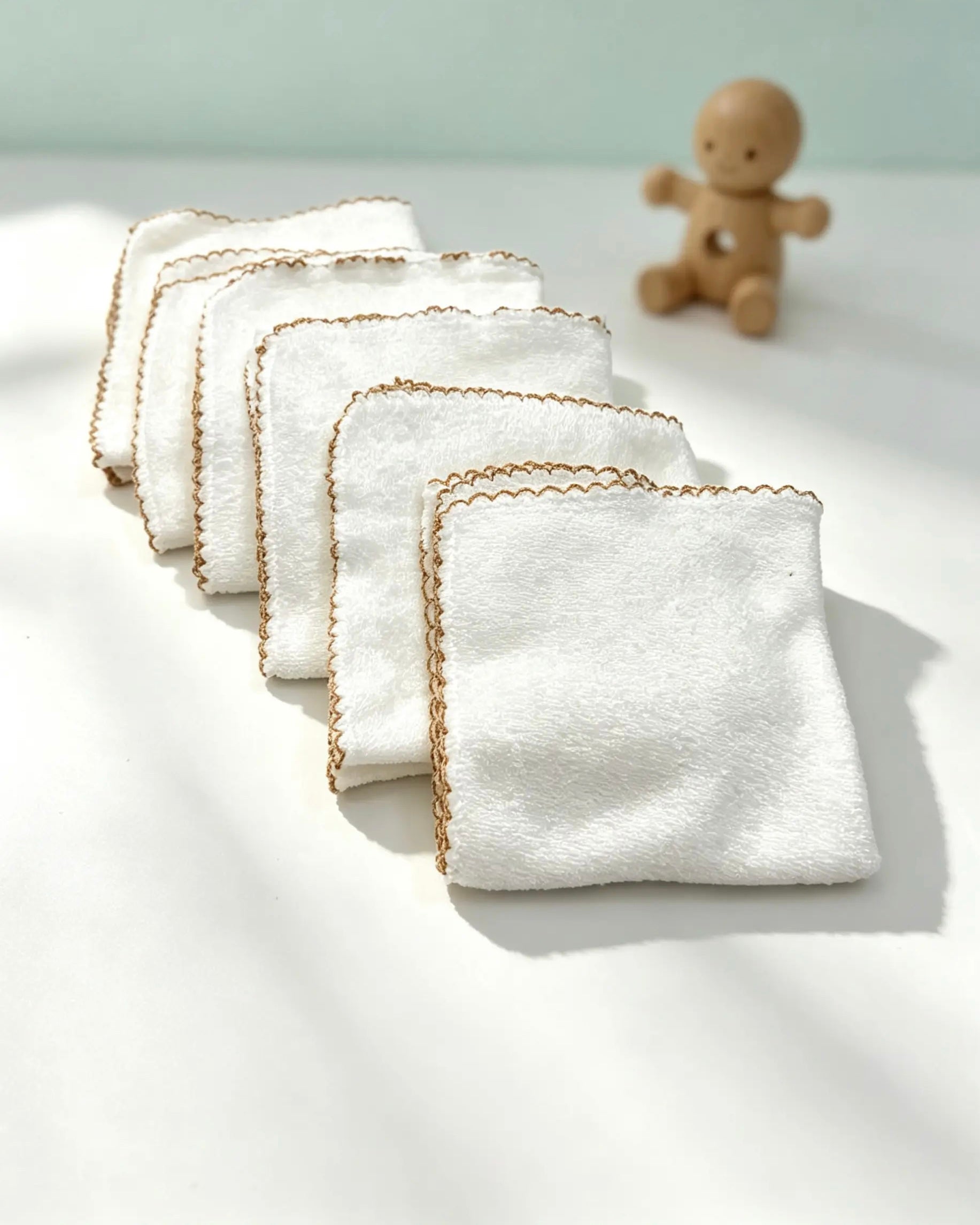 GOTS™ Certified Organic Thick Wash Cloth Pack of 6 Pcs