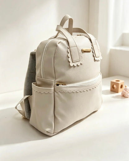 Lujain Leather Backpack Diapers Bag