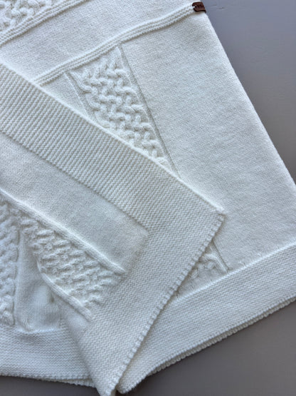 Off-White Natural Wool Blanket
