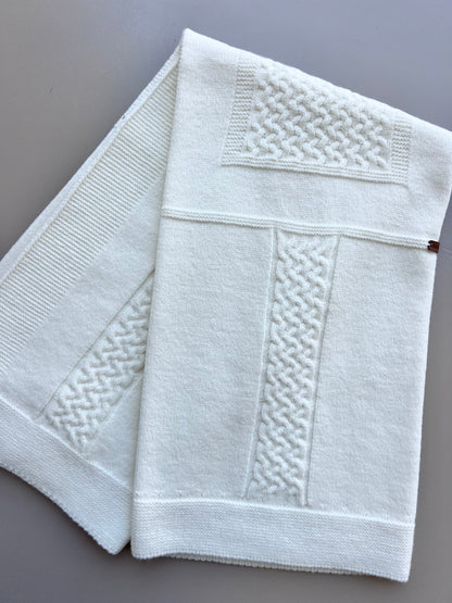 Off-White Natural Wool Blanket