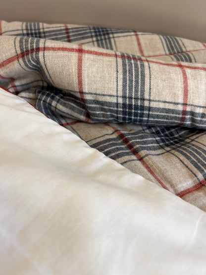 Navy And Red Baby Quilt