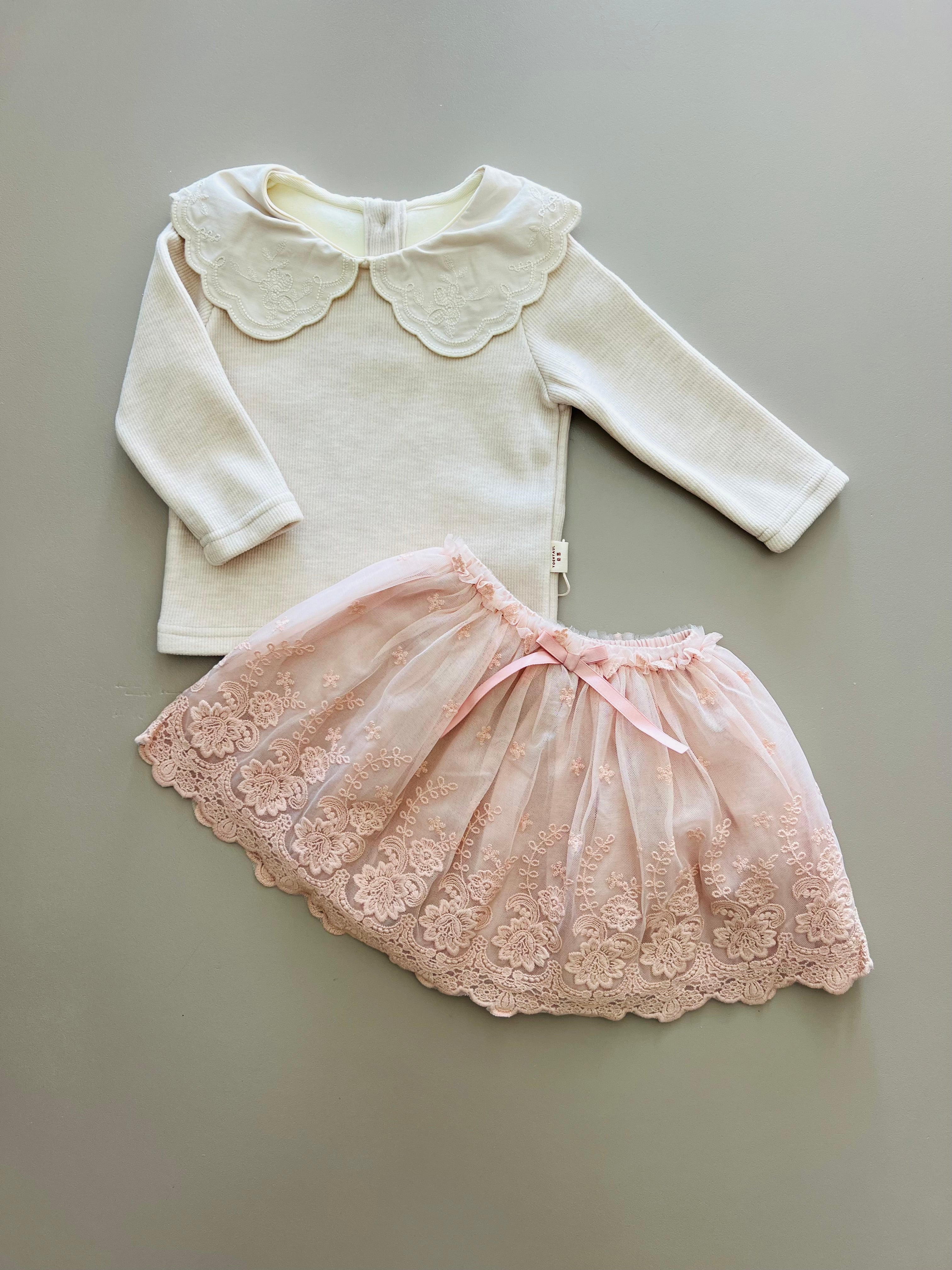 Beige Collar Sweater