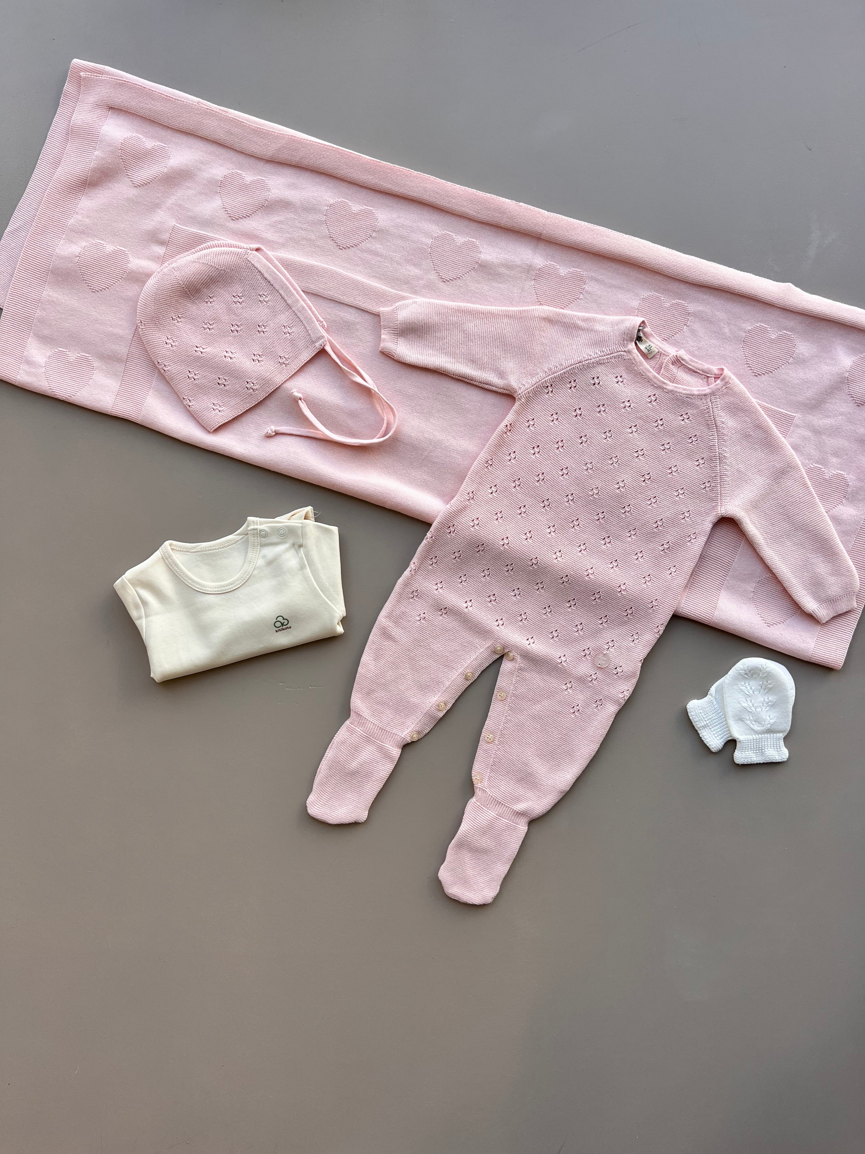 Pink Cotton Footed Overall Hospital Set 5 Pcs