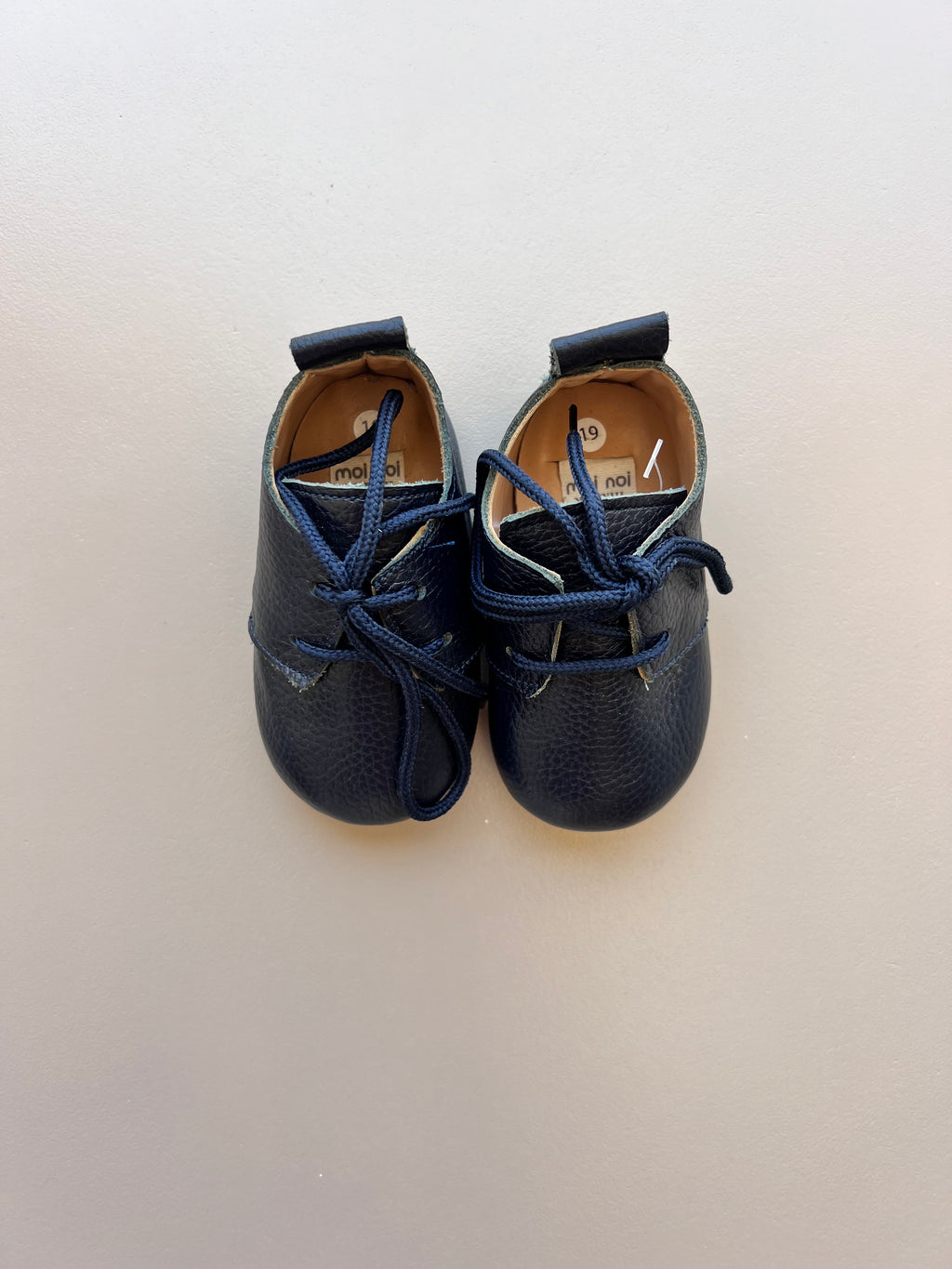 Navy Blue Genuine Leather Baby Shoes