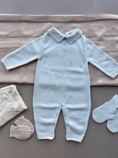 Blue Cotton Polo Overall Hospital Set 6 Pcs