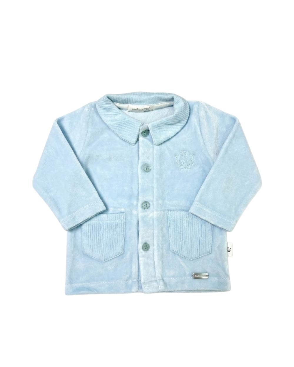 Blue Organic Cotton Long Sleeve Hospital Set 9 Pcs