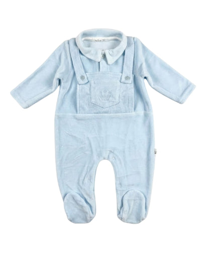 Blue Organic Cotton Long Sleeve Hospital Set 9 Pcs