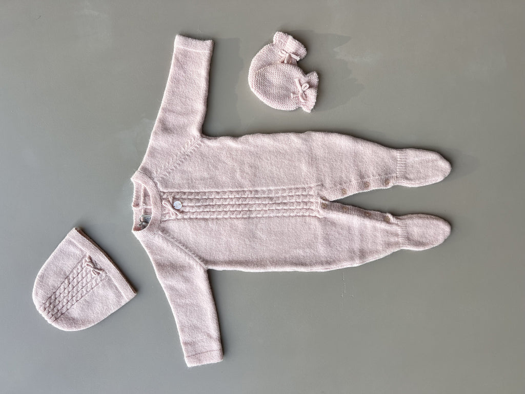 Wool Footed Overall 3 Pcs Set