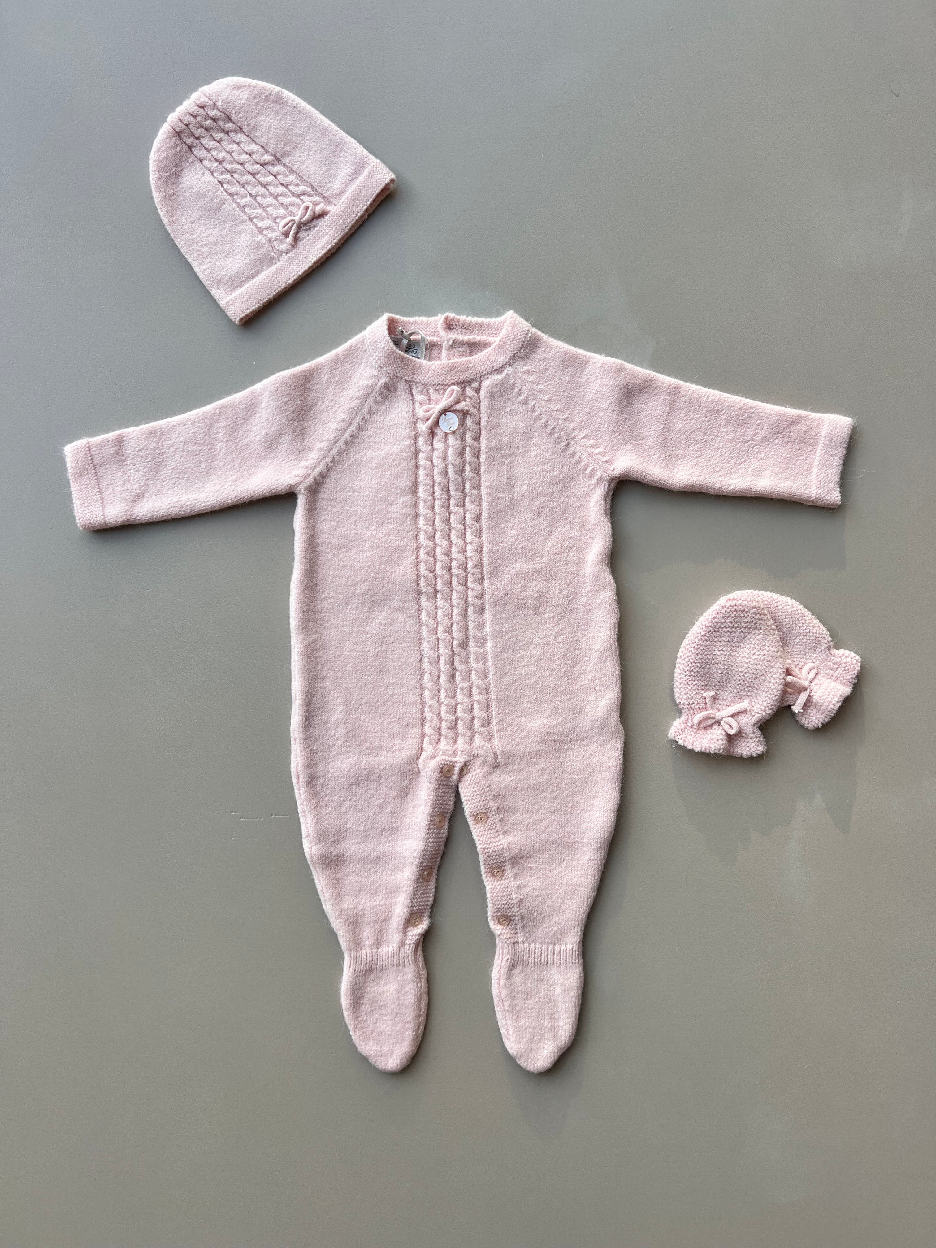 Wool Footed Overall 3 Pcs Set