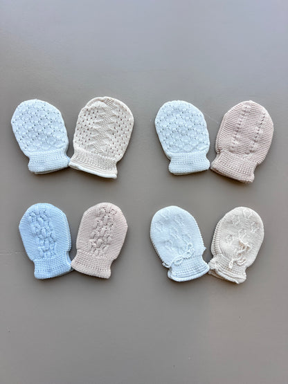 Light Blue & Beige Mitten Pack of 2 Pairs
