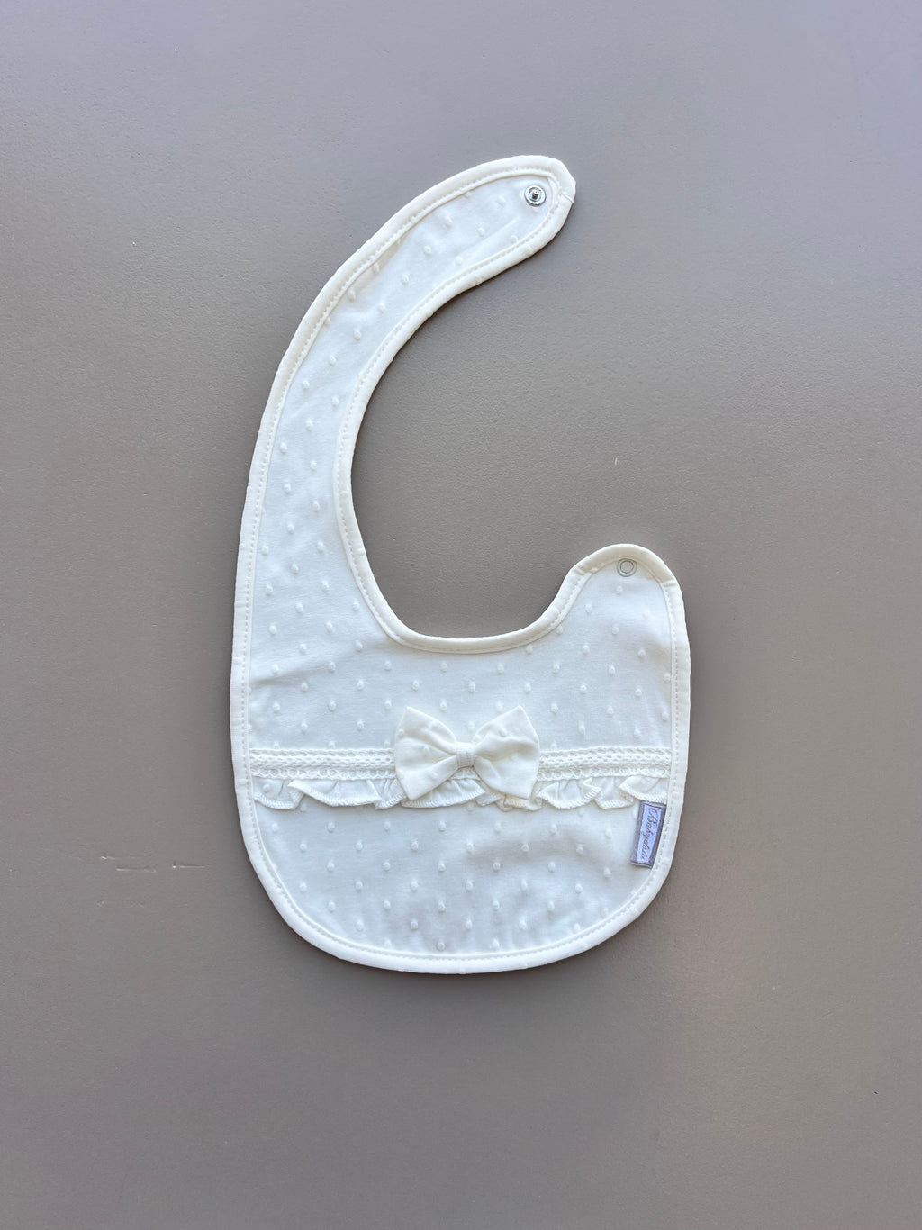 Off-White Papillon Cotton Bib 1 Piece