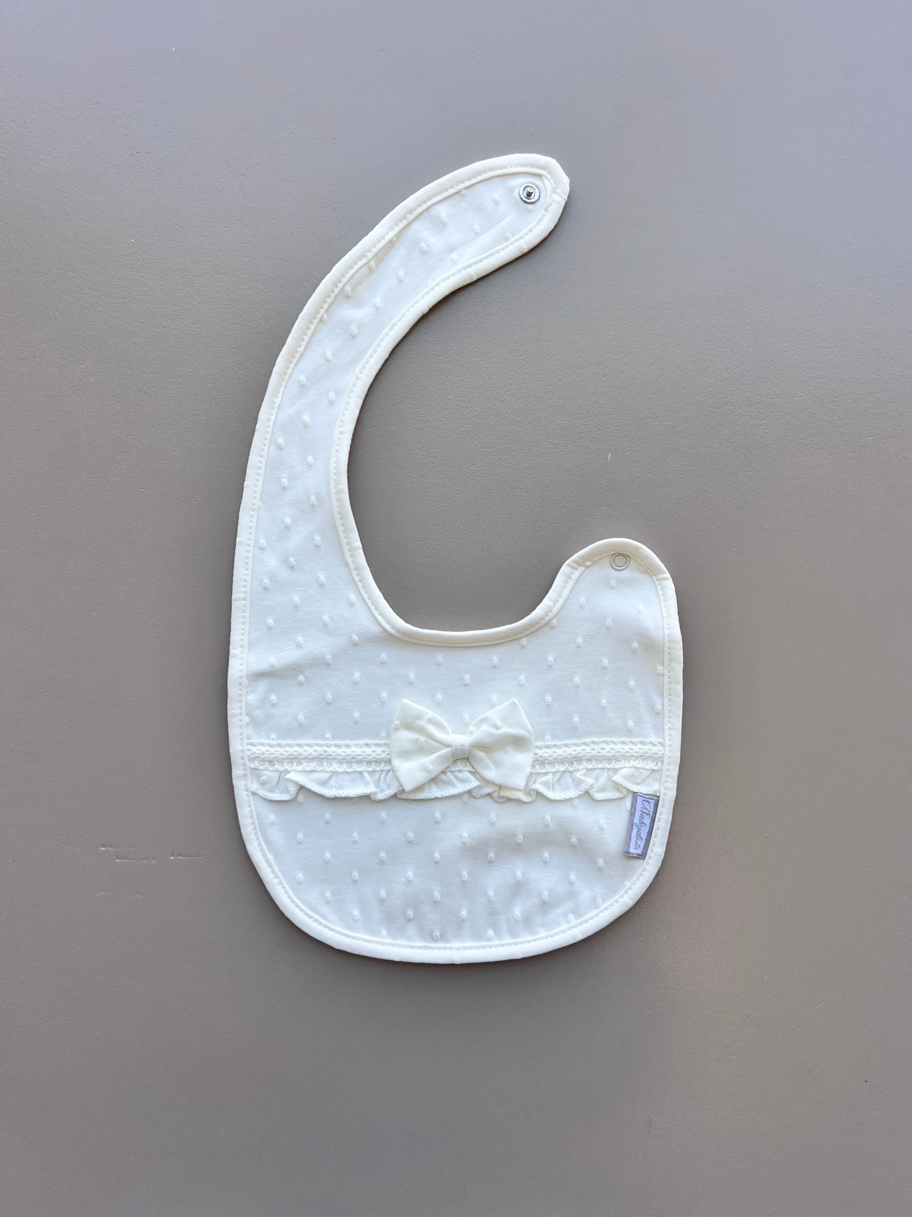 Off-White Papillon Cotton Bib 1 Piece