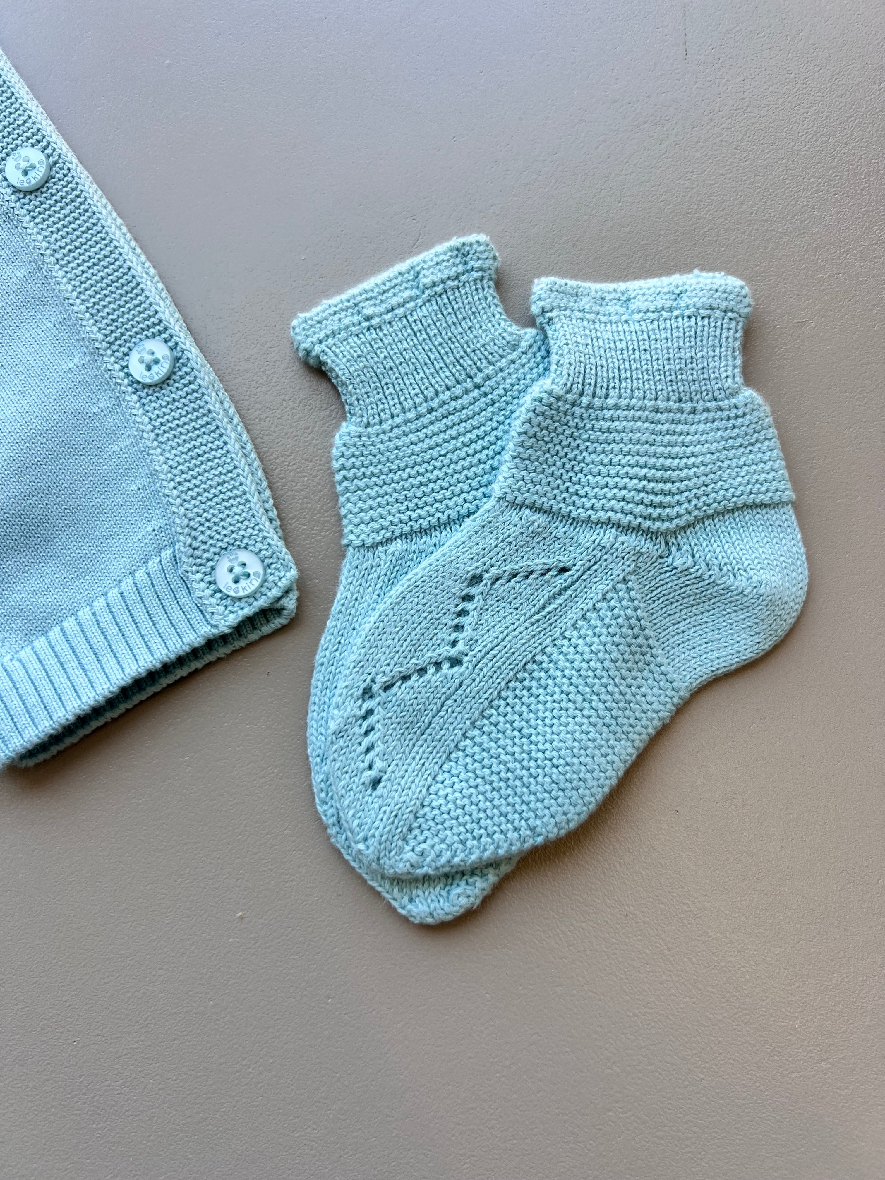 Blue Organic Cotton 2 Pcs Overall With Hat