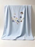 Nœud Blanc™ Organic Cotton Goose Blanket
