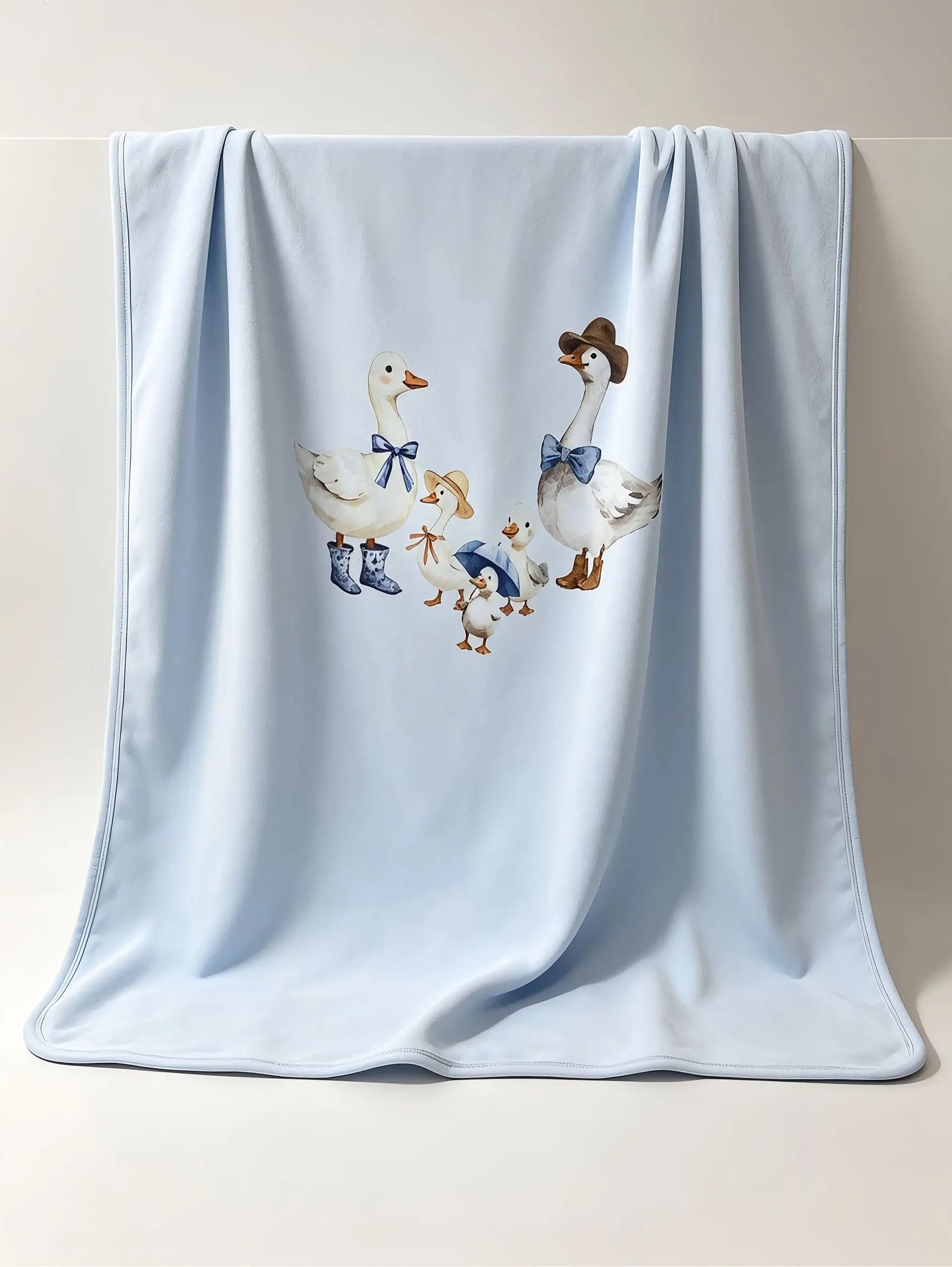 Nœud Blanc™ Organic Cotton Goose Blanket