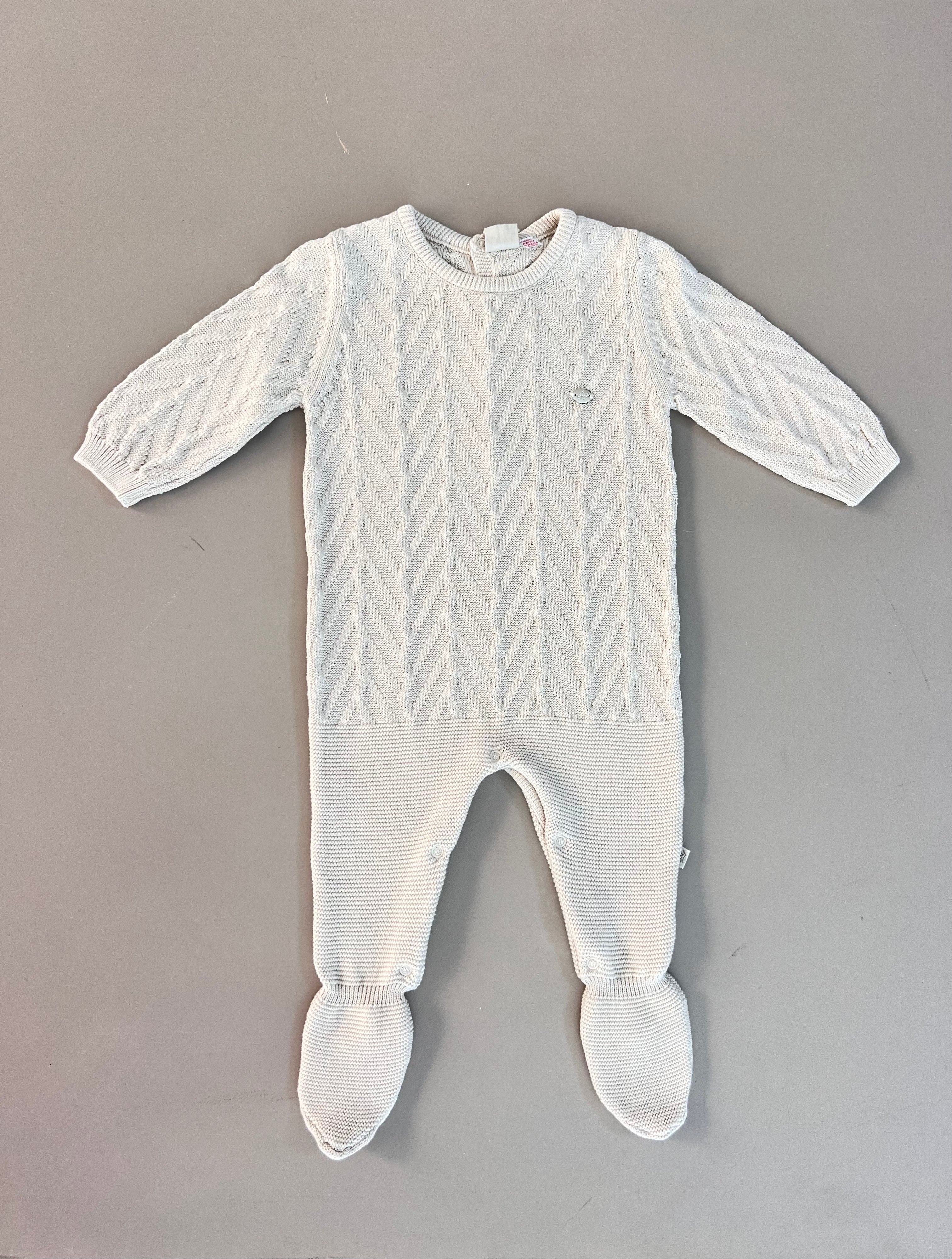 EAC Organic Cotton Knitted footed Overall