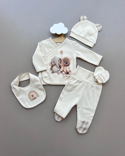 Beige GOTS™ Certified Organic Cotton  My Bestie 5 Pcs Set
