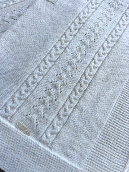 Off-White Natural Wool Blanket
