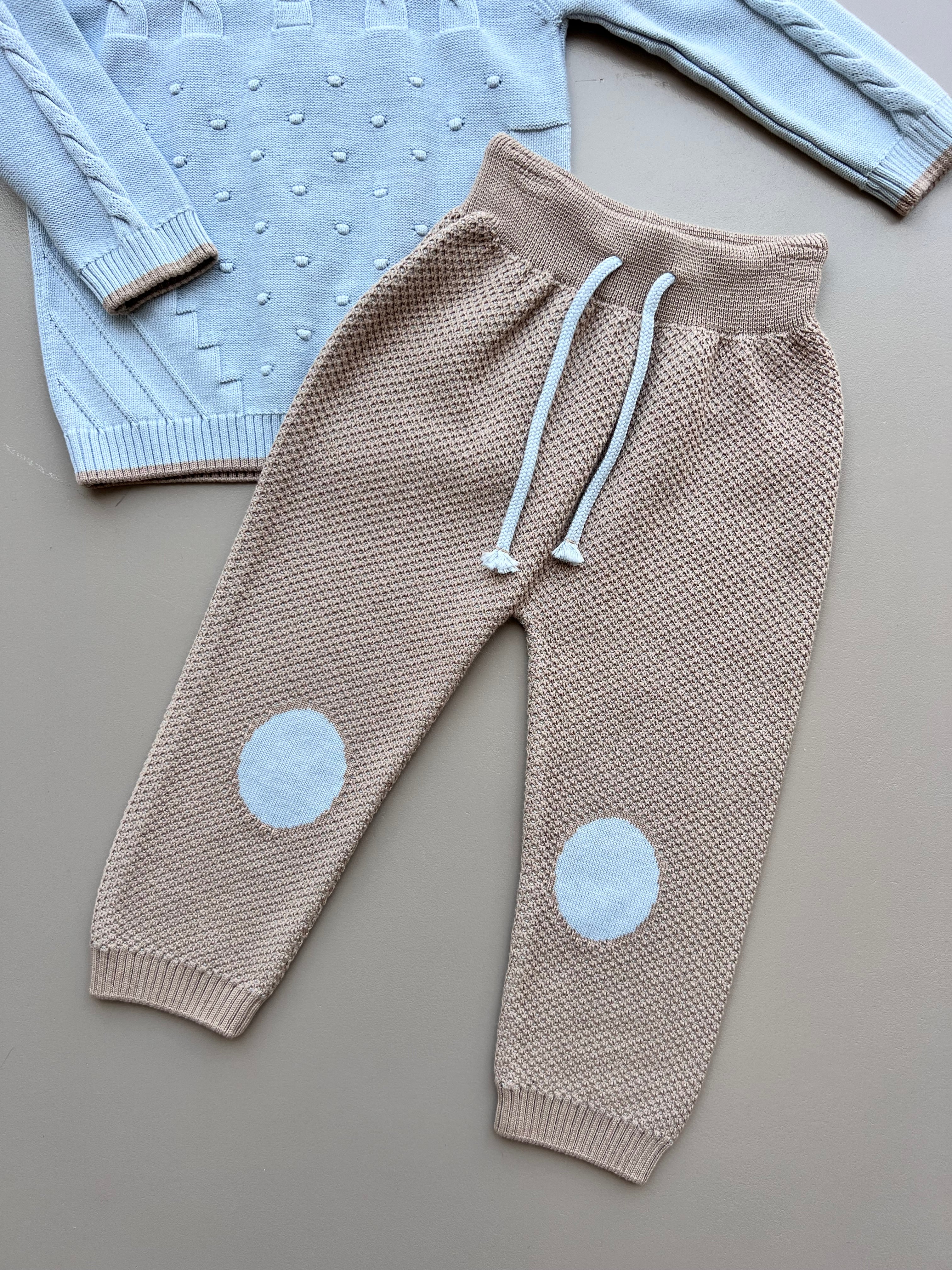 Blue and Beige Organic Cotton Set 2 pcs
