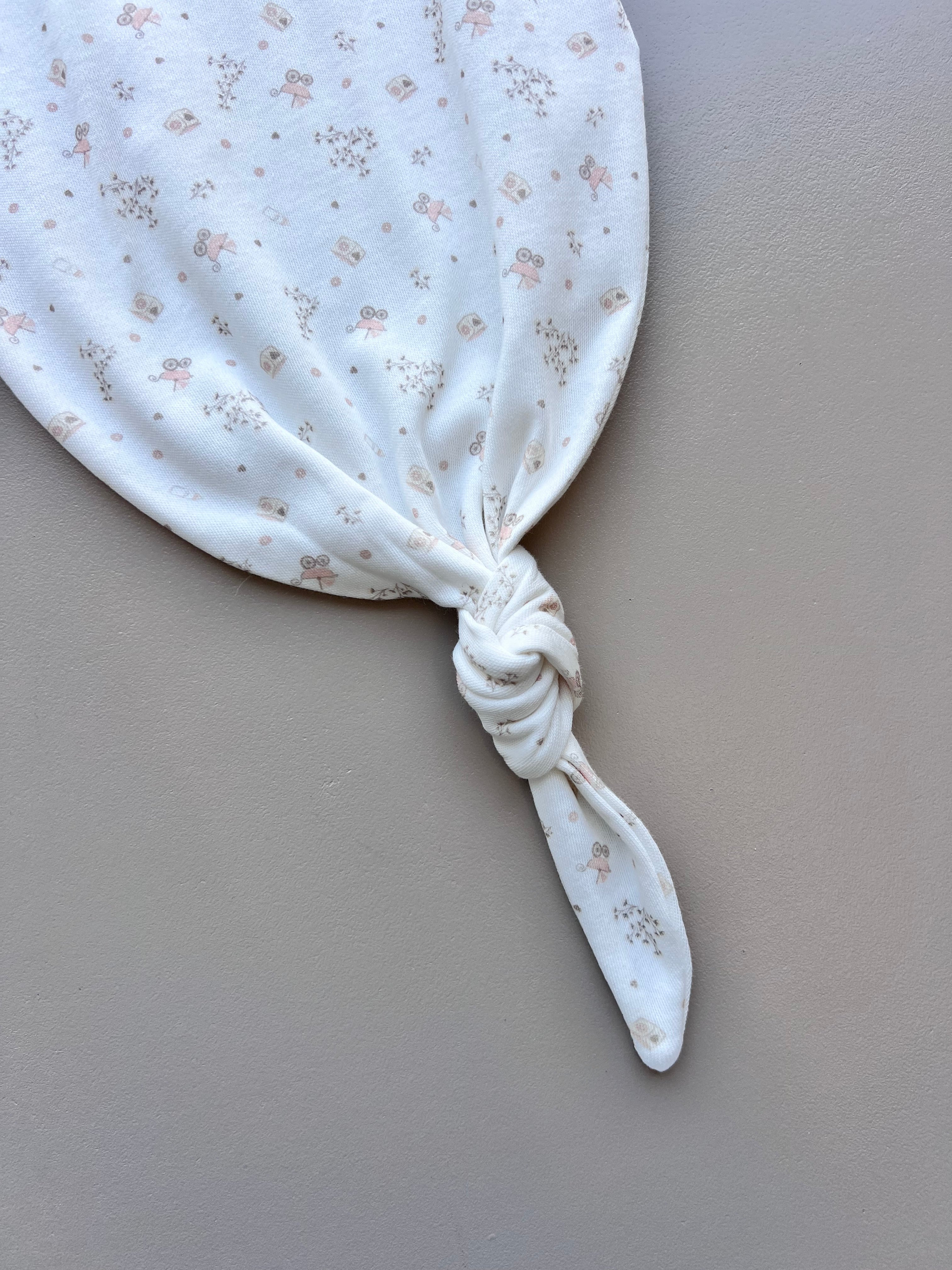 White Double Breasted Sleep Swaddle With Hat