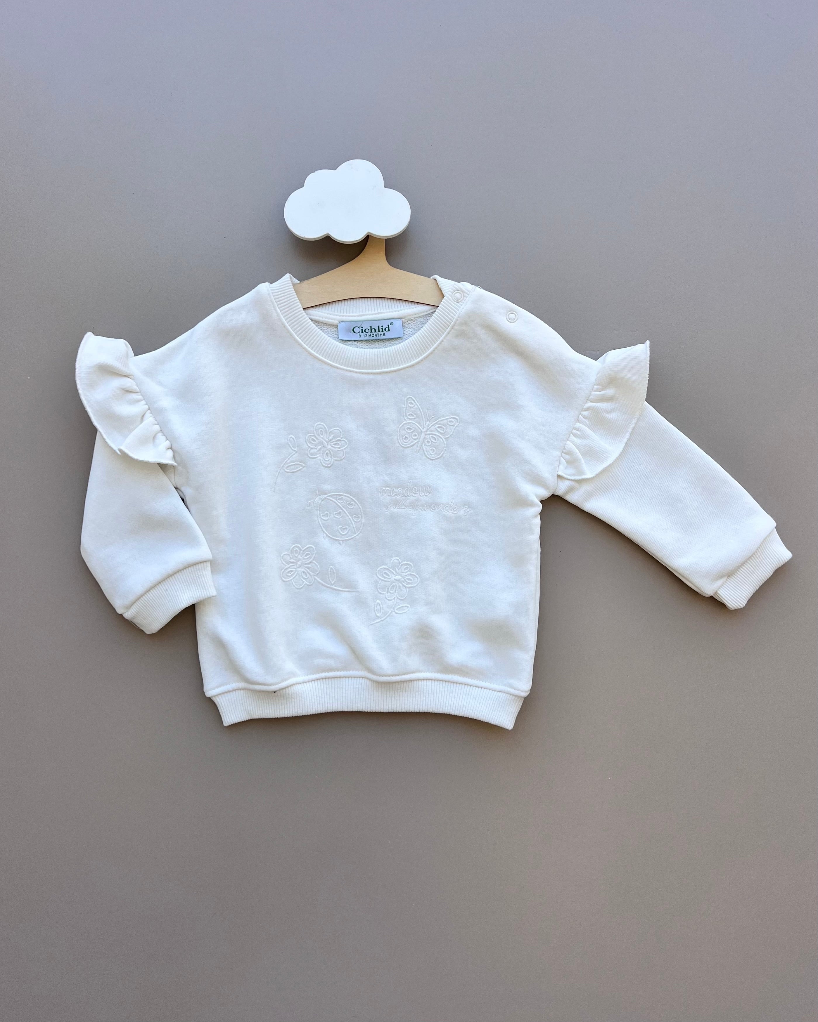 White Butterfly Cotton Top