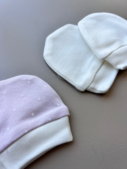 Gloves Pack of 2 Pairs Pink And White