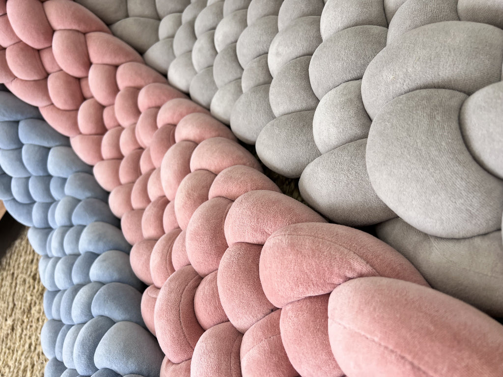 6-Ropes Fluffy Braided Bumper 230cm With Pillow & Matress Cover