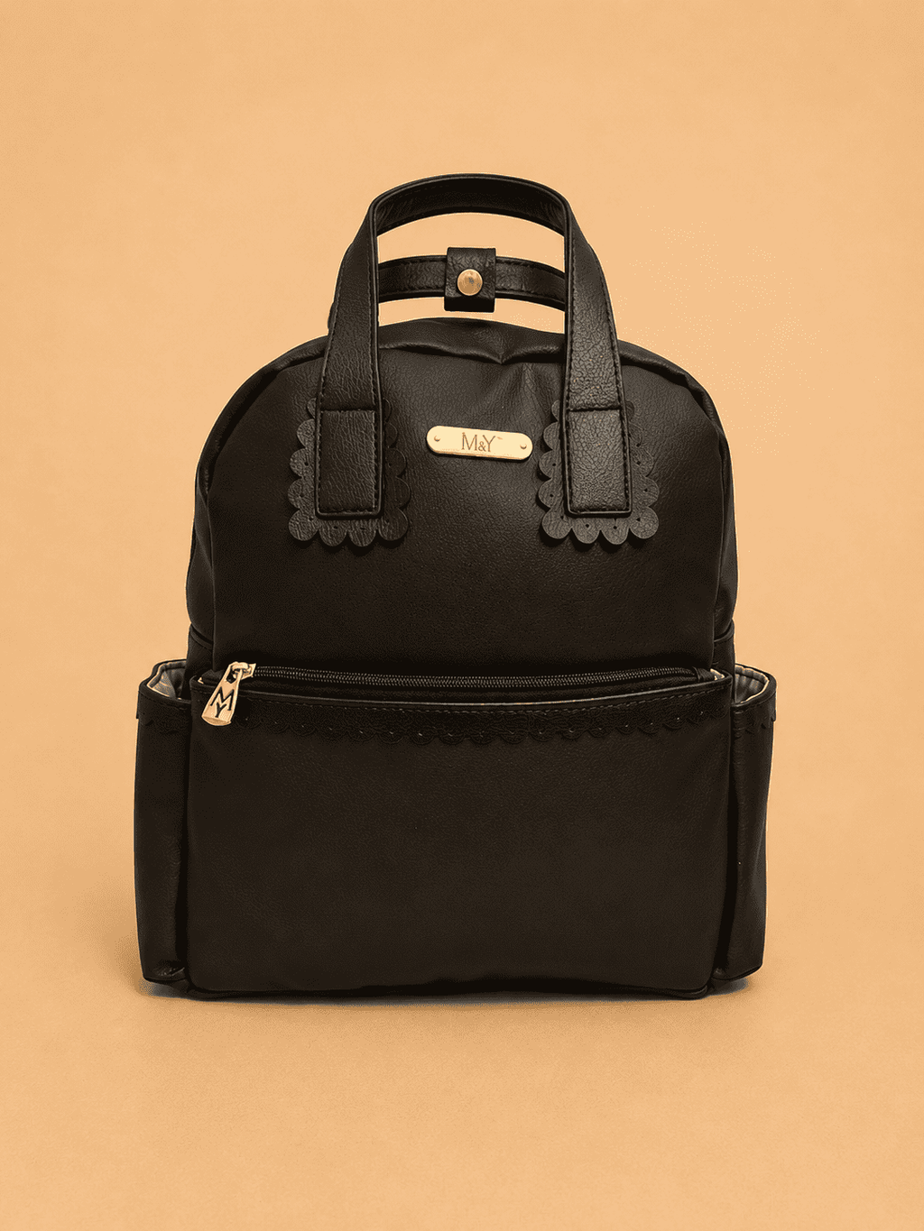 Lujain Leather Backpack Diapers Bag