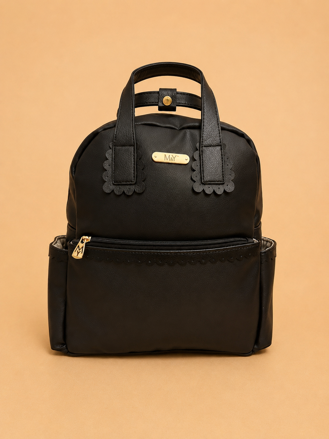 Lujain Leather Backpack Diapers Bag