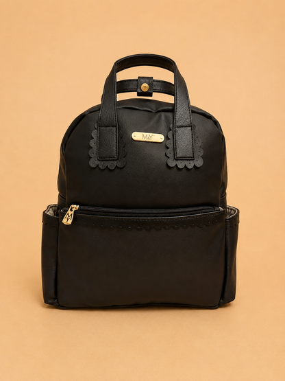 Lujain Leather Backpack Diapers Bag
