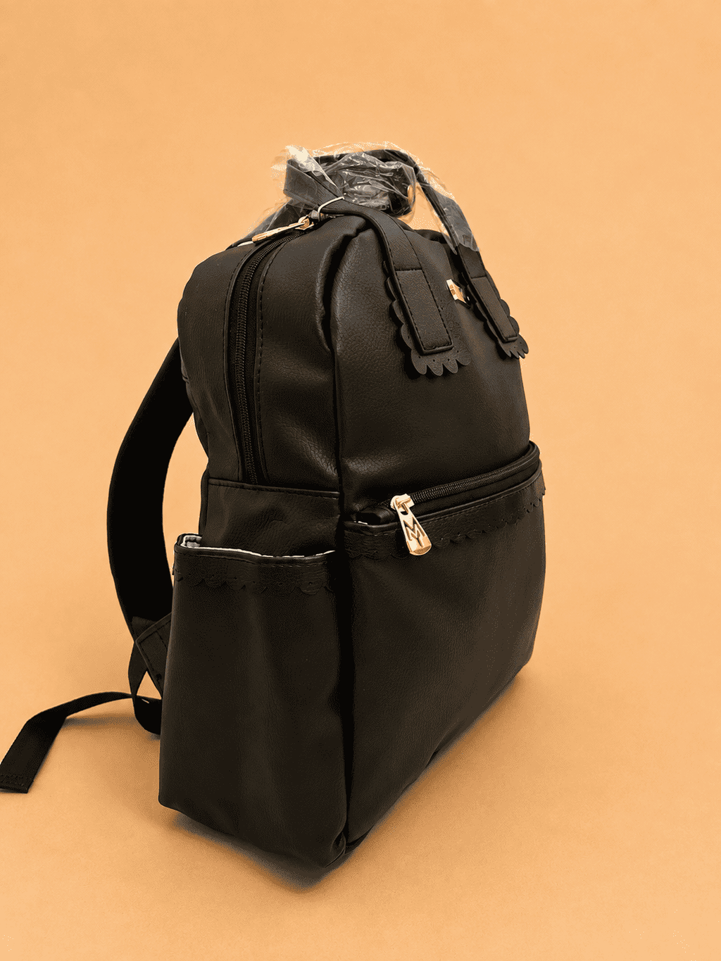 Lujain Leather Backpack Diapers Bag