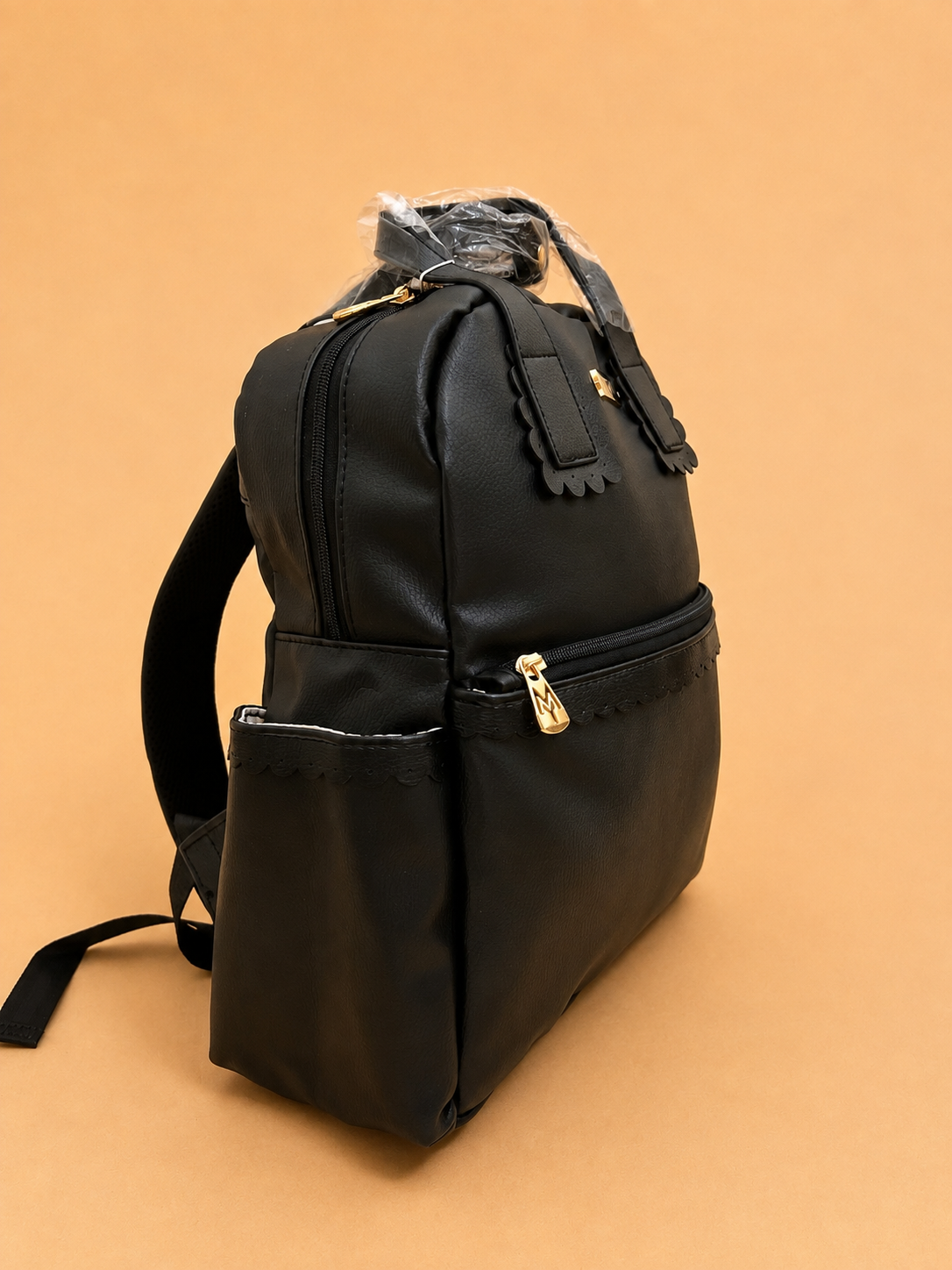 Lujain Leather Backpack Diapers Bag