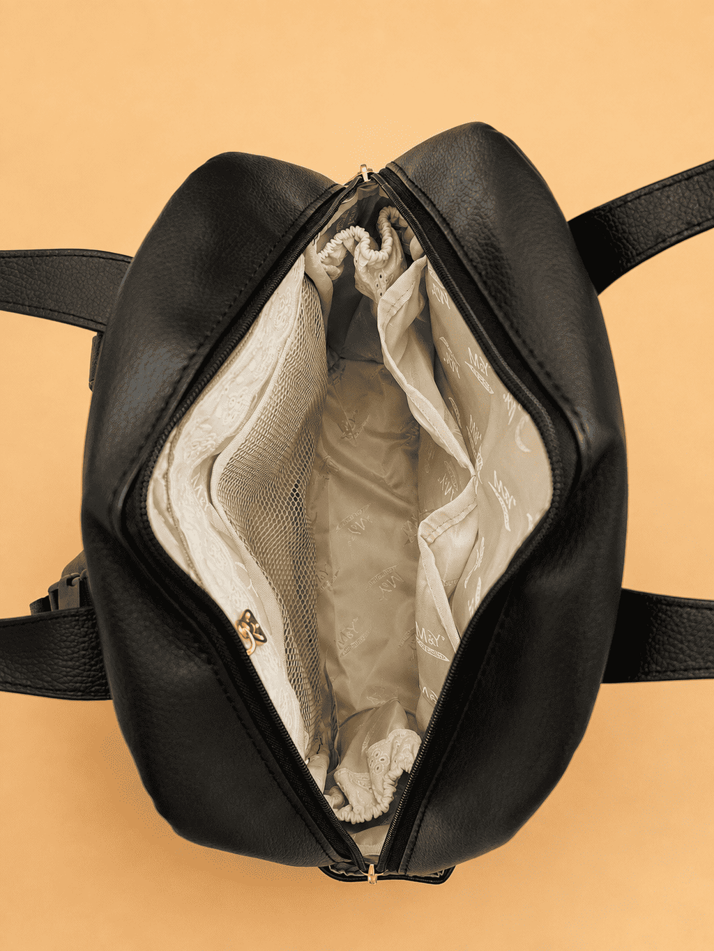Lujain Leather Backpack Diapers Bag