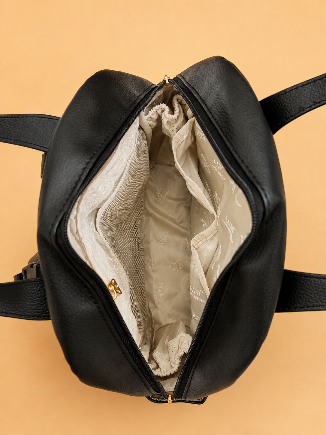 Lujain Leather Backpack Diapers Bag