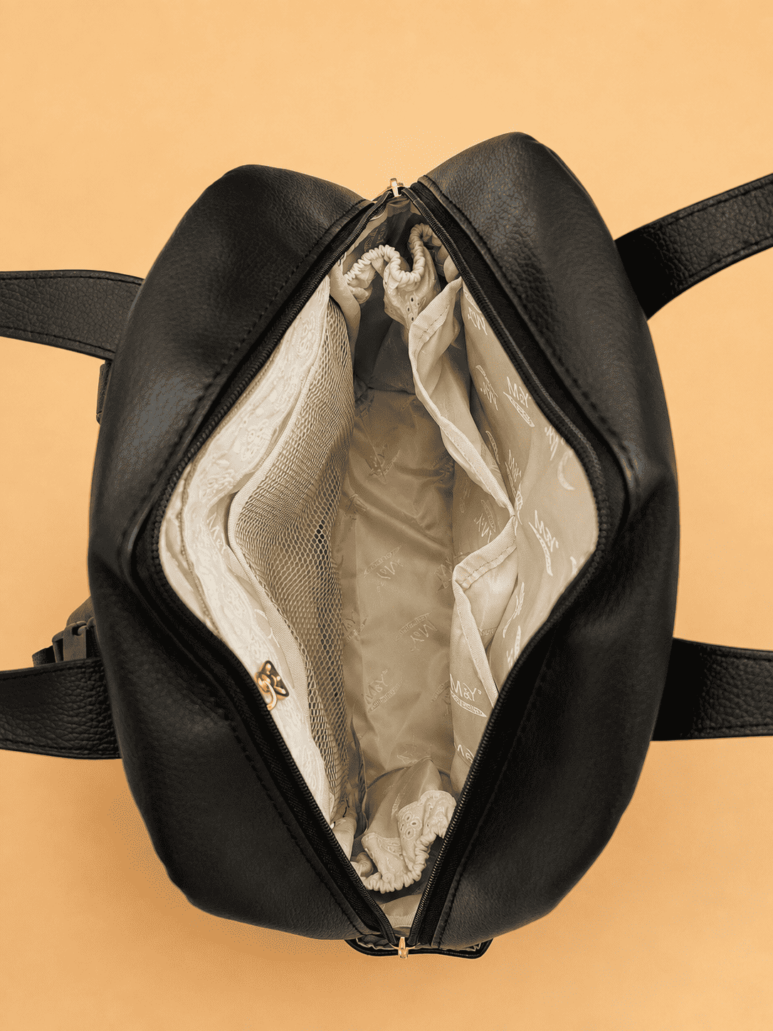 Lujain Leather Backpack Diapers Bag