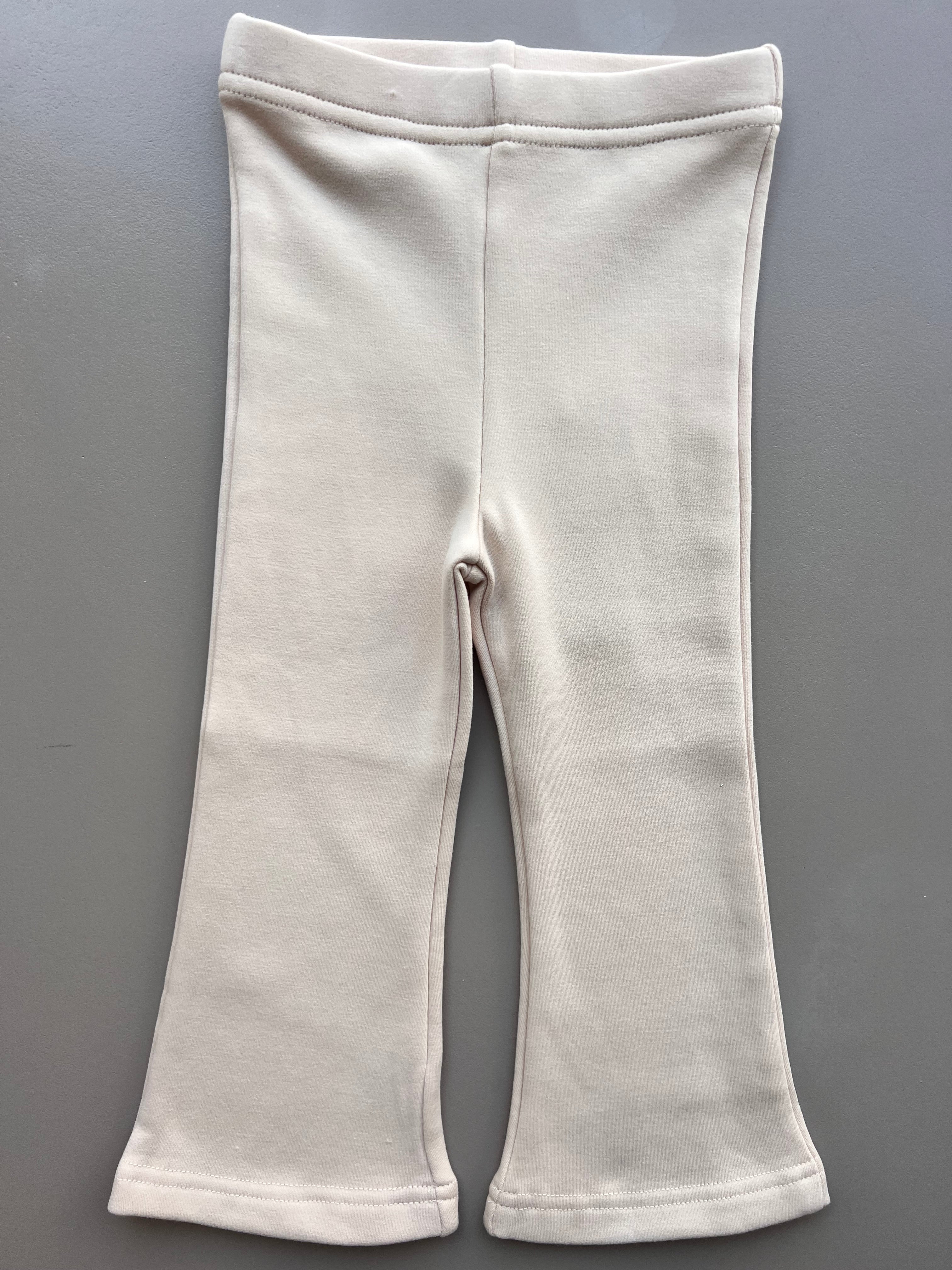 Flared Knit Trousers Fur Inside