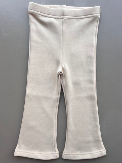 Flared Knit Trousers Fur Inside