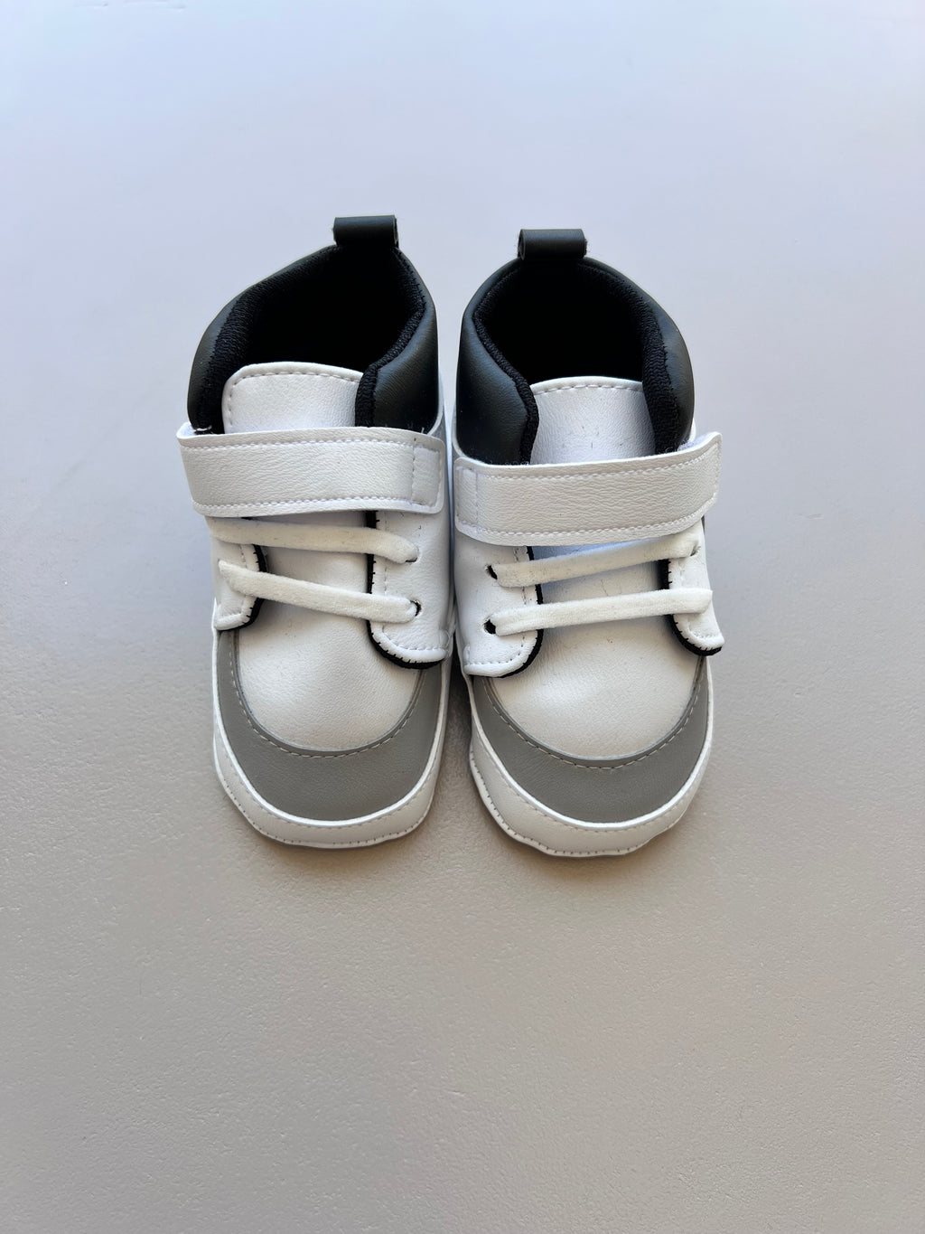 White And Grey  Baby sneakers