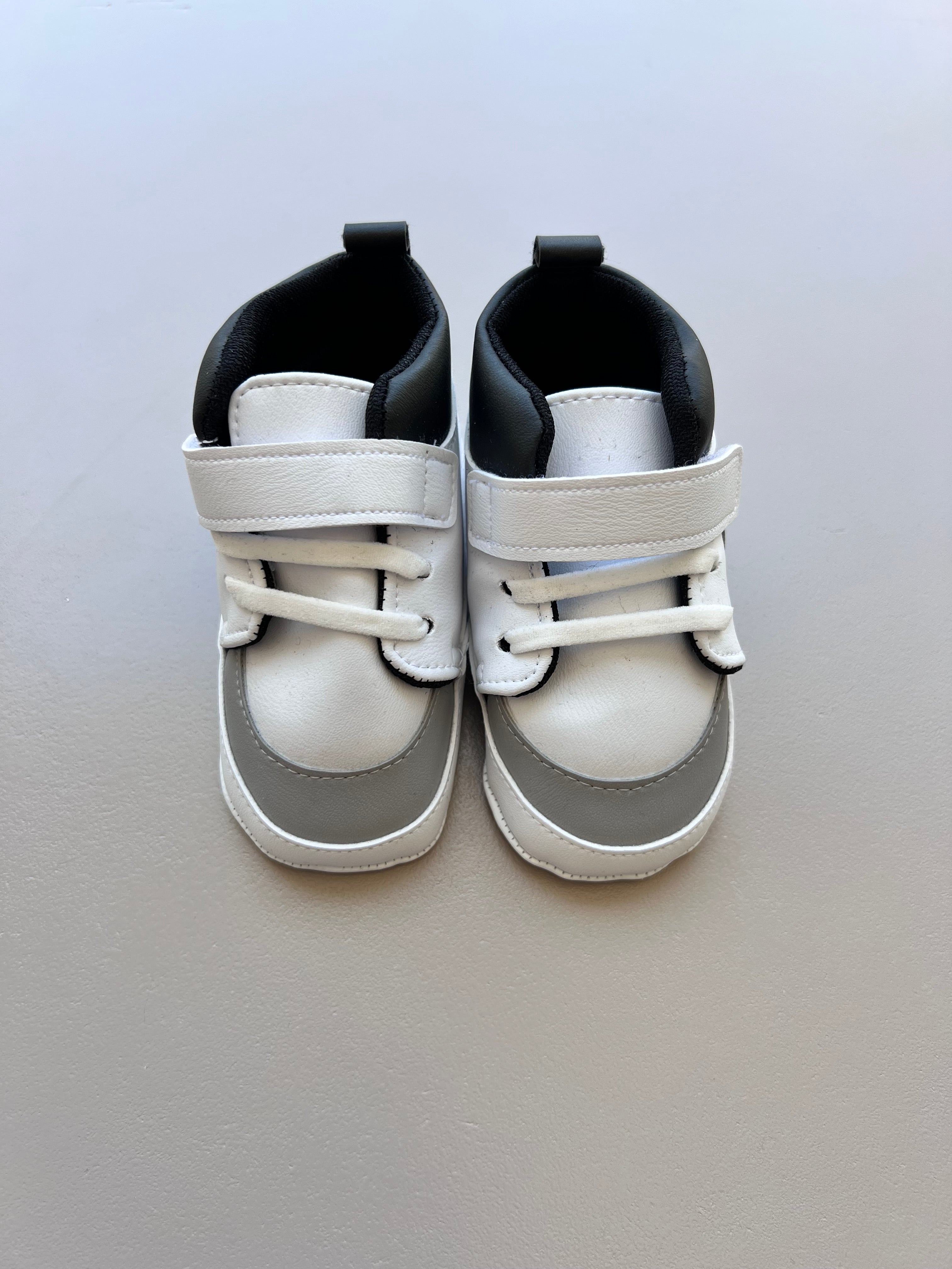White And Grey  Baby sneakers