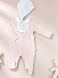 Pink Collar Footed GOTS™ Certified Overall 2 Pcs Set