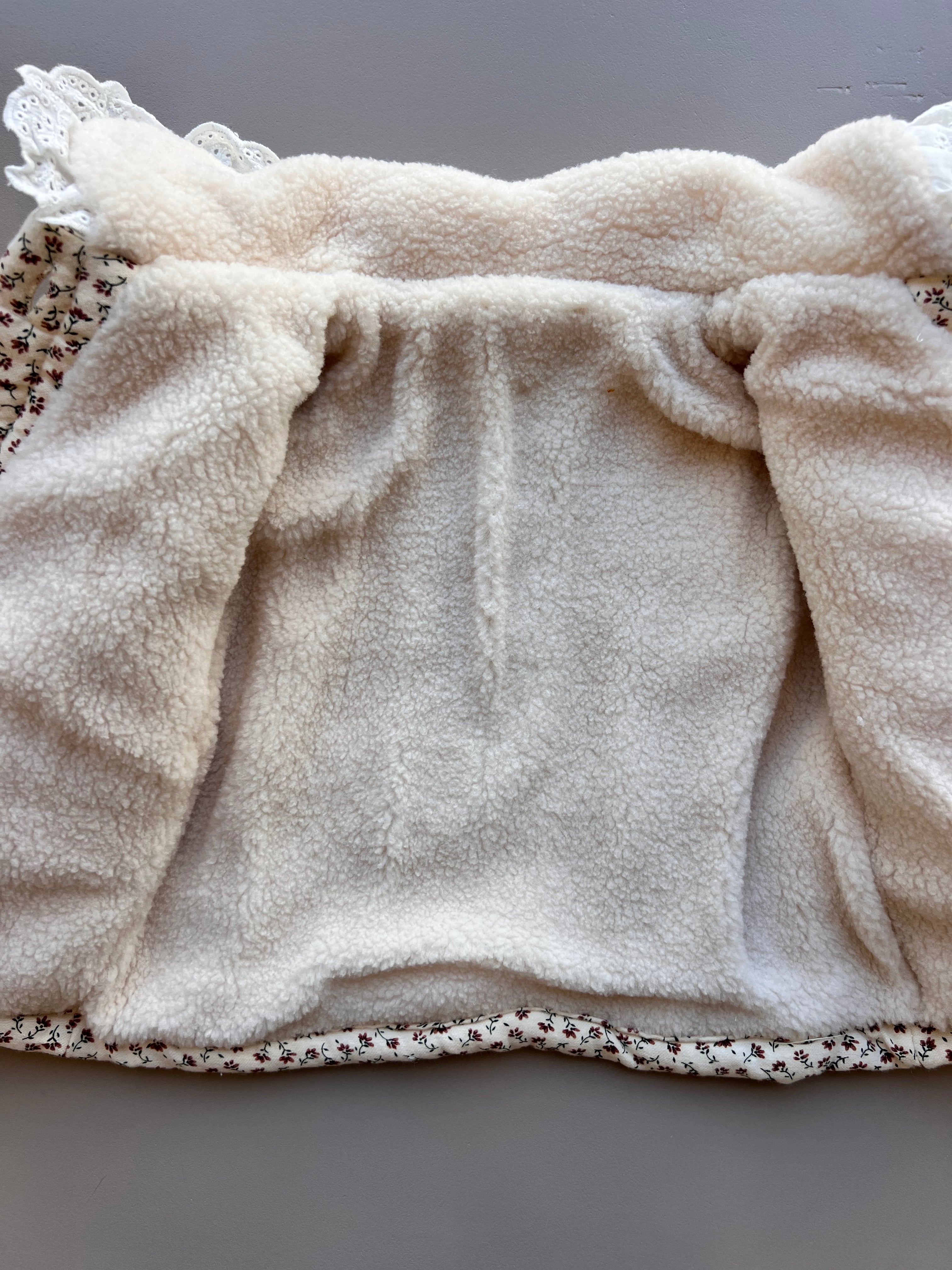 Fleece Flowers Winter Coat