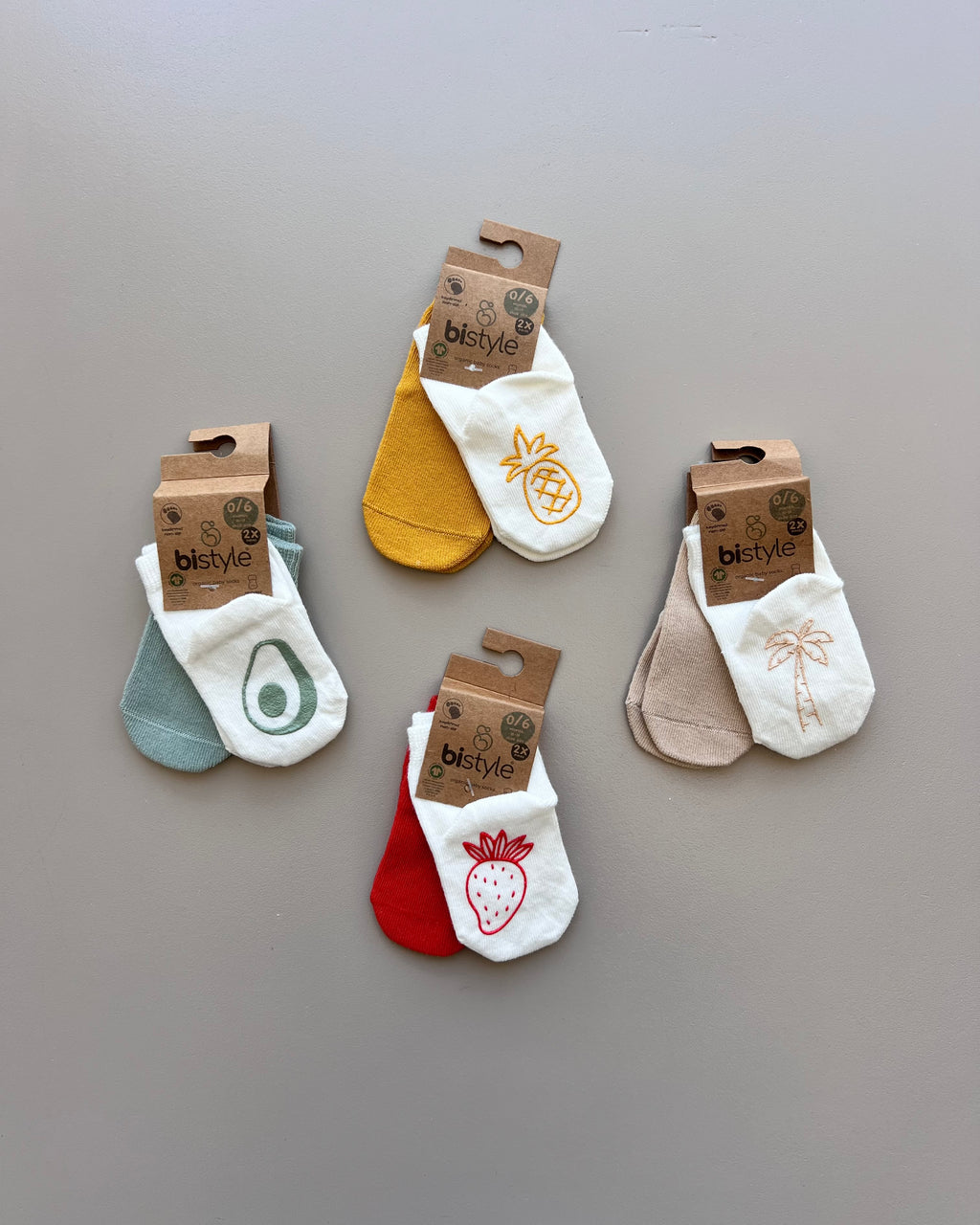 Anti-Slip Fruit Socks 2 Pcs Pack