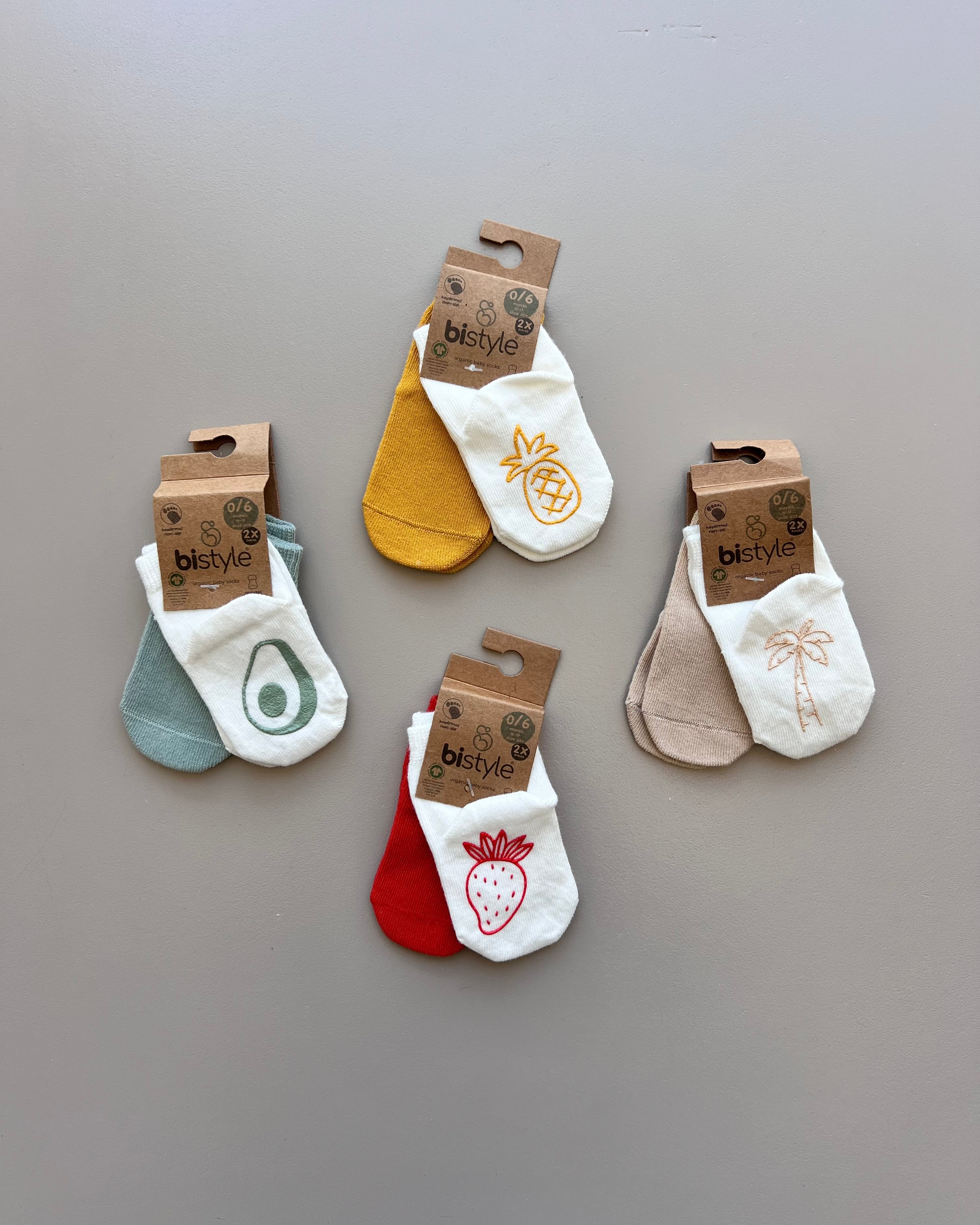 Anti-Slip Fruit Socks 2 Pcs Pack