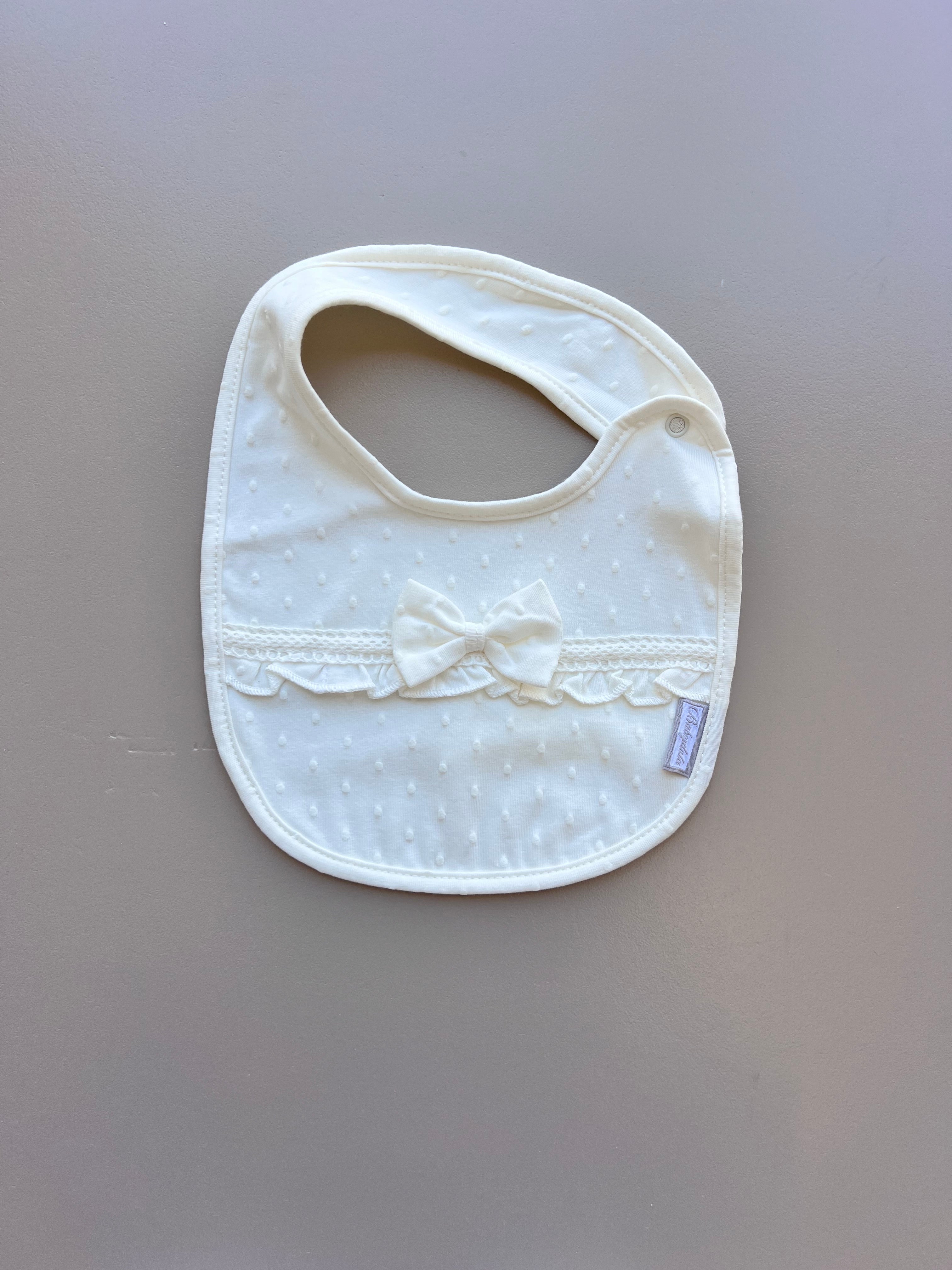 Off-White Papillon Cotton Bib 1 Piece