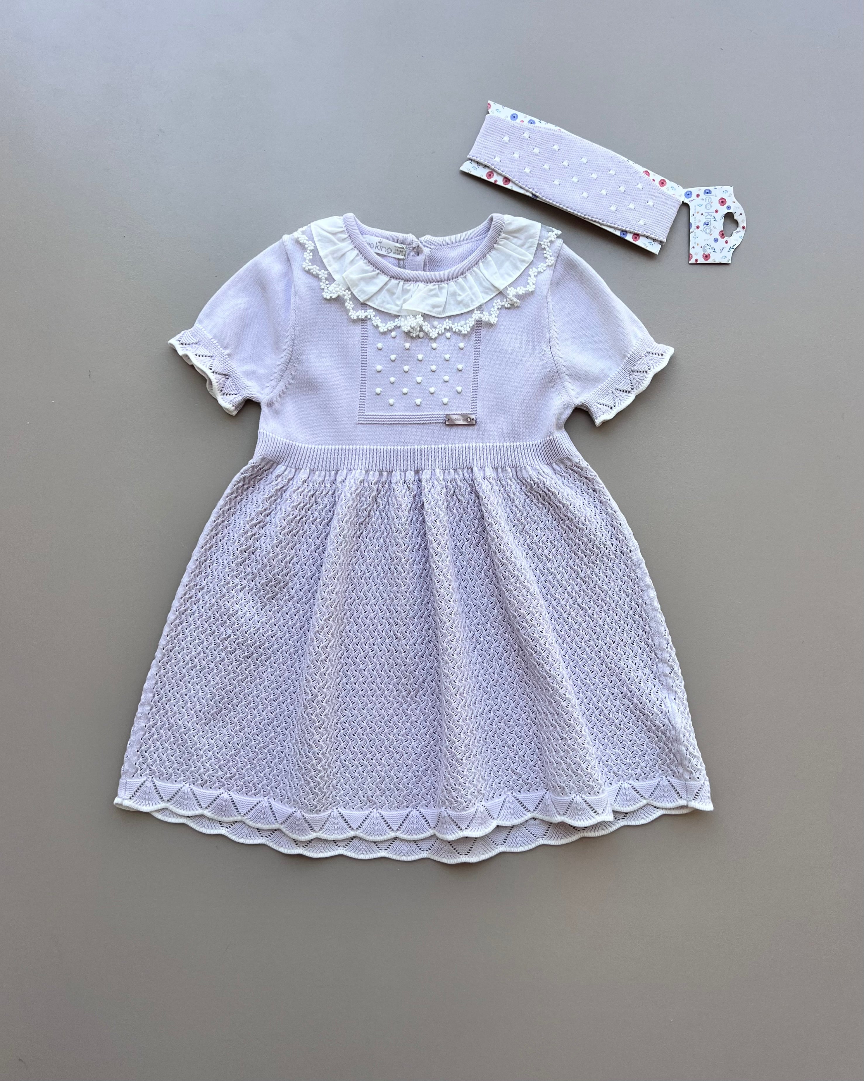 Lila Organic Cotton Dress 2 Pieces With Head Band