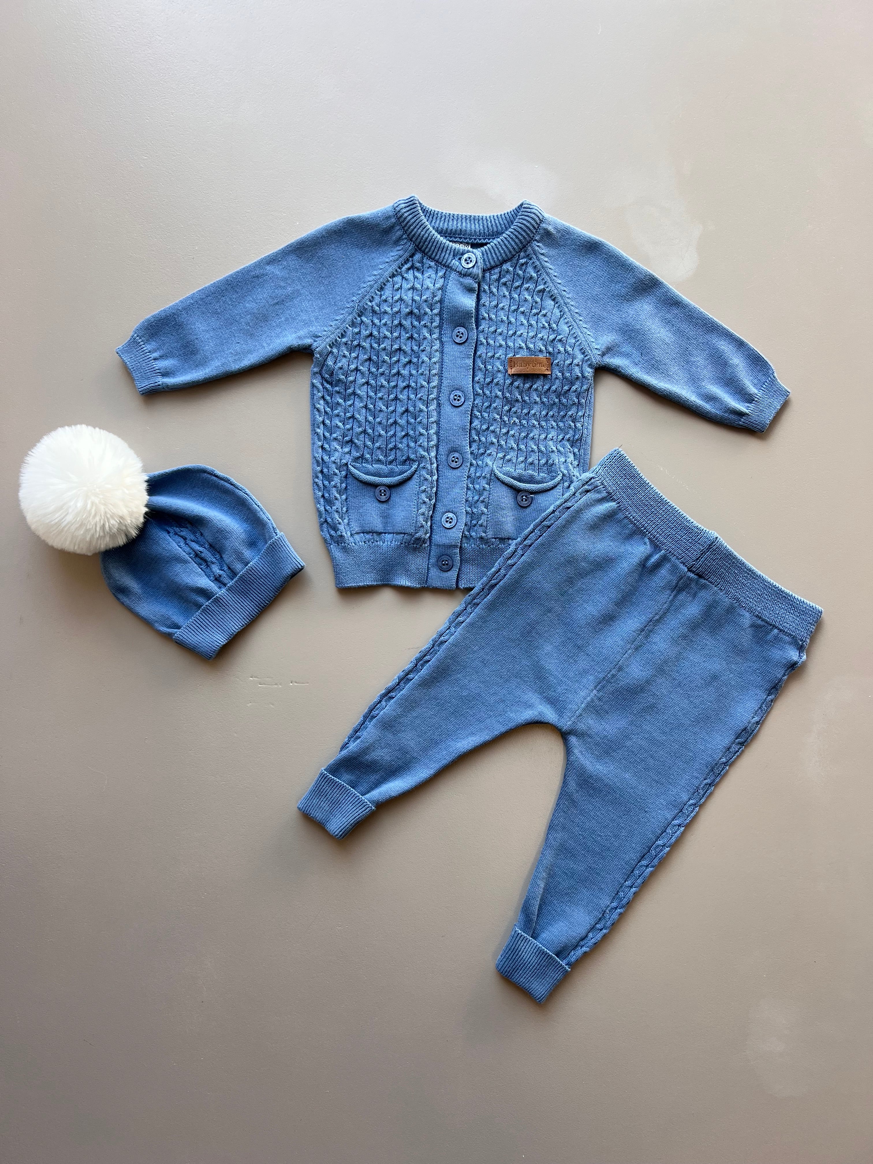 Navy 100% Cotton 3 Pcs Set