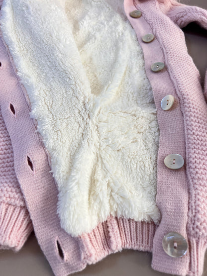 EAC Organic cotton Pink Fleece & Fur Thick Hospital Set 4 Pcs