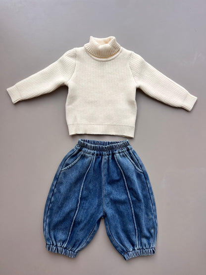 Blue Denim Jeans Fur Inside